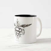 Tasse 2 Couleurs Superman Stylisé | Logo des crânes (Devant droit)