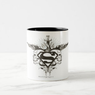 Tasse 2 Couleurs Superman Stylisé   Logo des crânes