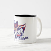 Tasse 2 Couleurs Superman Ville et nom (Devant droit)