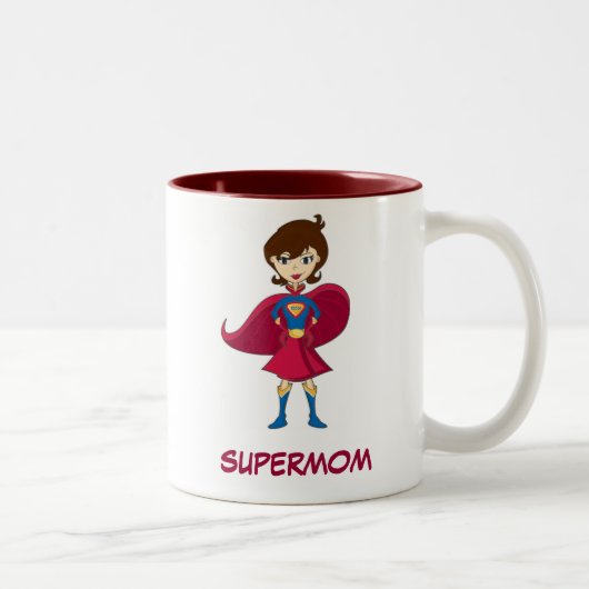 TASSE 2 COULEURS SUPERMOM (Droit)