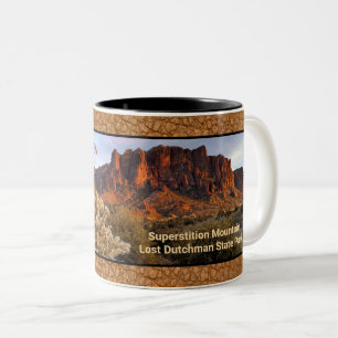 Tasse 2 Couleurs Superstition Arizona Mountain Cactus Faux Leather