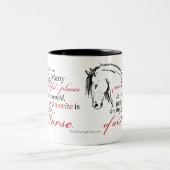 Tasse 2 Couleurs Sur le dos d'un cheval (Centre)