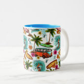 Tasse 2 Couleurs Surf cool motif (Devant droit)