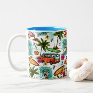 Tasse 2 Couleurs Surf cool motif