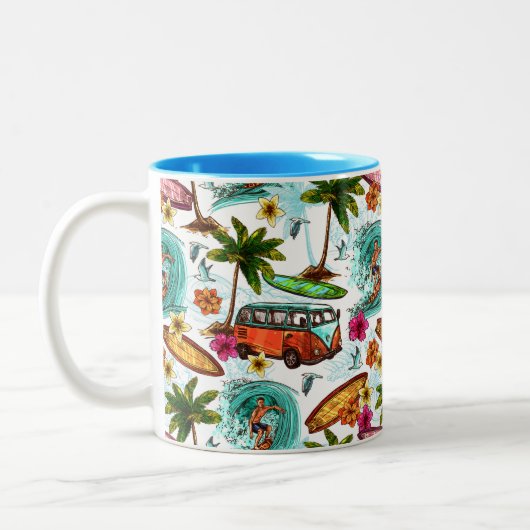 Tasse 2 Couleurs Surf cool motif (Gauche)