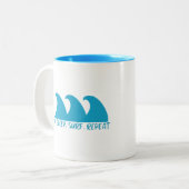 Tasse 2 Couleurs Surf de sommeil de manger répéter (Devant gauche)