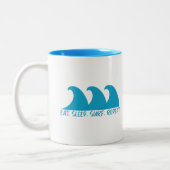 Tasse 2 Couleurs Surf de sommeil de manger répéter (Gauche)