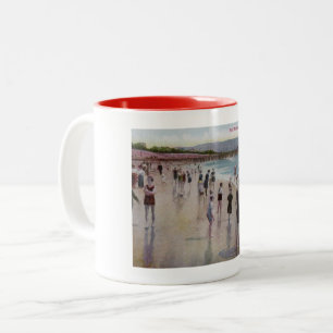 Tasse 2 Couleurs Surf se baignant, cru de Redondo Beach, la