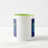 Tasse 2 Couleurs Surf sur l'affiche de vagues (Centre)