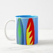 Tasse 2 Couleurs Surfboards surf rétro (Gauche)