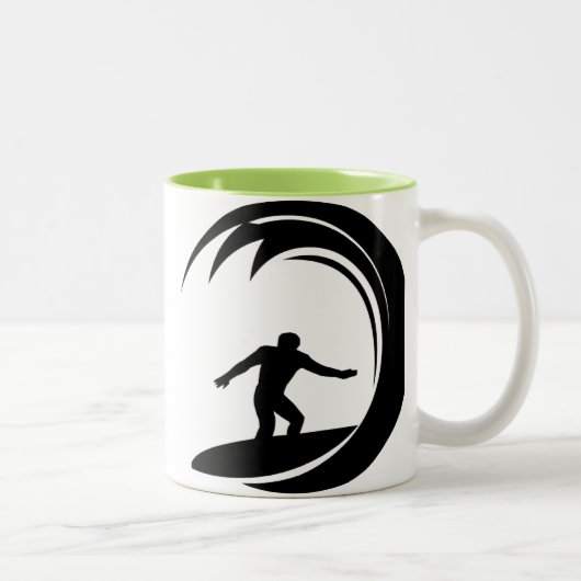 Tasse 2 Couleurs Surfer frais (Droit)