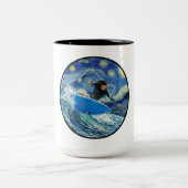 Tasse 2 Couleurs Surfeur sous les étoiles (Centre)