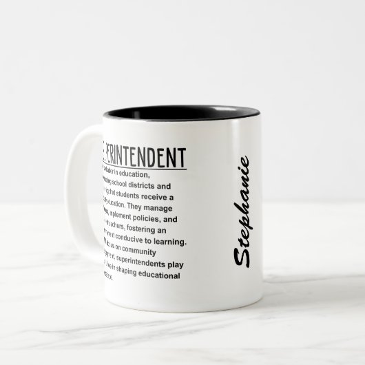 Tasse 2 Couleurs Surintendant (Devant gauche)