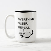 Tasse 2 Couleurs Surpense Sommeil Répéter Chat Endormi (Gauche)