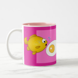 Tasse 2 Couleurs Surprise de poissons et d'oeuf au plat de bande