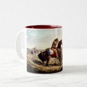 Tasse 2 Couleurs Surveiller les Indiens d'Amérique (Devant gauche)