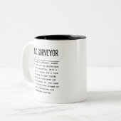 Tasse 2 Couleurs Surveyeur foncier (Devant gauche)