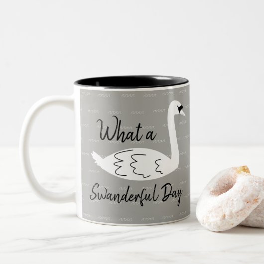 Tasse 2 Couleurs Swan & Waves (Avec donut)