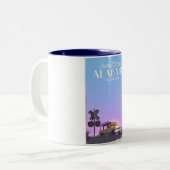Tasse 2 Couleurs "Sweet home" Alabama poster voyage (Devant gauche)