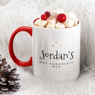 Tasse 2 Couleurs Sweet Moderne Nom Personnalisé Script Hot Chocola