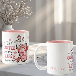 Tasse 2 Couleurs Sweetheart Iced Coffee est mon amour funky personn