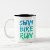Tasse 2 Couleurs Swim Bike Run superbe design (Gauche)