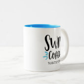 Tasse 2 Couleurs Swim Coach Cute Natation (Devant droit)