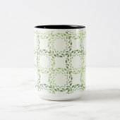 Tasse 2 Couleurs Swirling green leaf pattern (Centre)