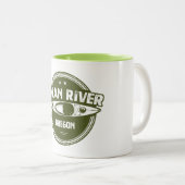 Tasse 2 Couleurs Sycan River Oregon Kayak (Devant droit)