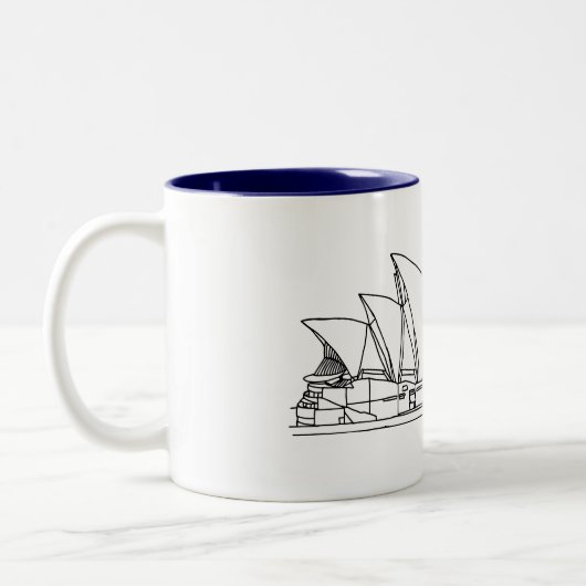 Tasse 2 Couleurs Sydney Opera House Australie dessin (Gauche)