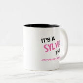 Tasse 2 Couleurs Sylvia ce que vous ne comprendriez pas nom (Devant droit)