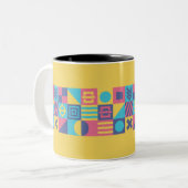 Tasse 2 Couleurs Symbole Art Design Jaune (Devant gauche)