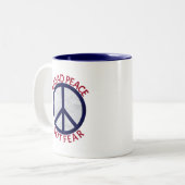 Tasse 2 Couleurs Symbole bleu rouge bleu (Devant gauche)