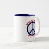 Tasse 2 Couleurs Symbole bleu rouge bleu (Devant droit)