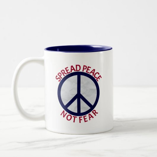 Tasse 2 Couleurs Symbole bleu rouge bleu (Gauche)