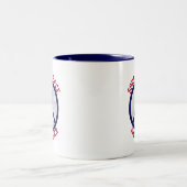 Tasse 2 Couleurs Symbole bleu rouge bleu (Centre)