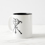 Tasse 2 Couleurs Symbole Chi Rho du Christ Inspirationnel chrétien (Devant gauche)