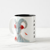 Tasse 2 Couleurs SYMBOLE D'Aries (Devant gauche)