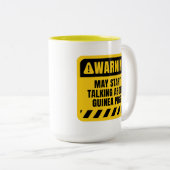 Tasse 2 Couleurs Symbole d'avertissement de citation de Cochons de  (Devant droit)