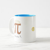 Tasse 2 Couleurs Symbole de chocolat amusant Pi enseignant math (Devant gauche)