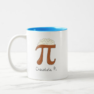 Tasse 2 Couleurs Symbole de chocolat amusant Pi enseignant math