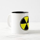 Tasse 2 Couleurs Symbole de matériel radioactif (Devant gauche)