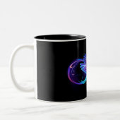Tasse 2 Couleurs Symbole de Neon Infinity par Glowing Hummingbird (Gauche)