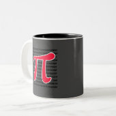 Tasse 2 Couleurs SYMBOLE DE Pi Rouge Scarlet (Devant gauche)