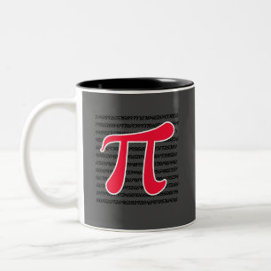 Tasse 2 Couleurs SYMBOLE DE Pi Rouge Scarlet