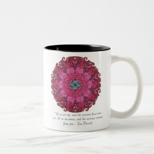 Tasse 2 Couleurs Symbole de roue de Dharma (Droit)