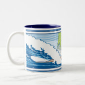 Tasse 2 Couleurs Symbole de Surf hawaïen Ala Moana Diamond Head (Gauche)