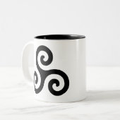 Tasse 2 Couleurs Symbole de Triskele (Devant gauche)