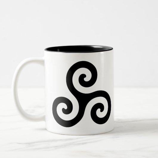 Tasse 2 Couleurs Symbole de Triskele (Gauche)