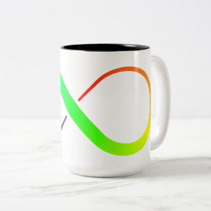 Tasse 2 Couleurs Symbole d'infini de l'arc-en-ciel vibrant Art vect